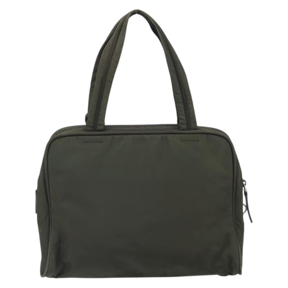Prada Zip Around Tote Tessuto Khaki Nylon Handbag (Authentic Pre-Loved)