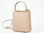 Prada Panier Bucket Bag Saffiano Leather Beige Leather Bag (Authentic Pre-Loved)