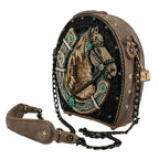 Mary Frances Ready To Ride Horse Black Beaded Crossbody Handbag Evening Bag New