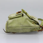 Gucci Gucci Bamboo Backpack Daim Green Suede Backpack Bag (Authentic Pre-Loved)
