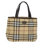 Burberry Nova Check Handbag Nova Check Canvas Beige Canvas Handbag (Authentic Pre-Loved)