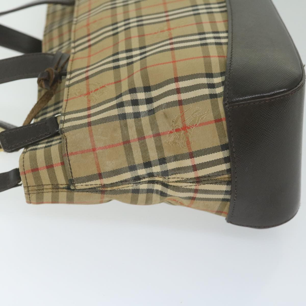 Burberry Nova Check Handbag Nova Check Canvas And Leather Beige Canvas Handbag (Authentic Pre-Loved)