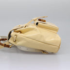 Gucci Vintage Bamboo Backpack Patent Beige Patent_Leather Backpack Bag (Authentic Pre-Loved)