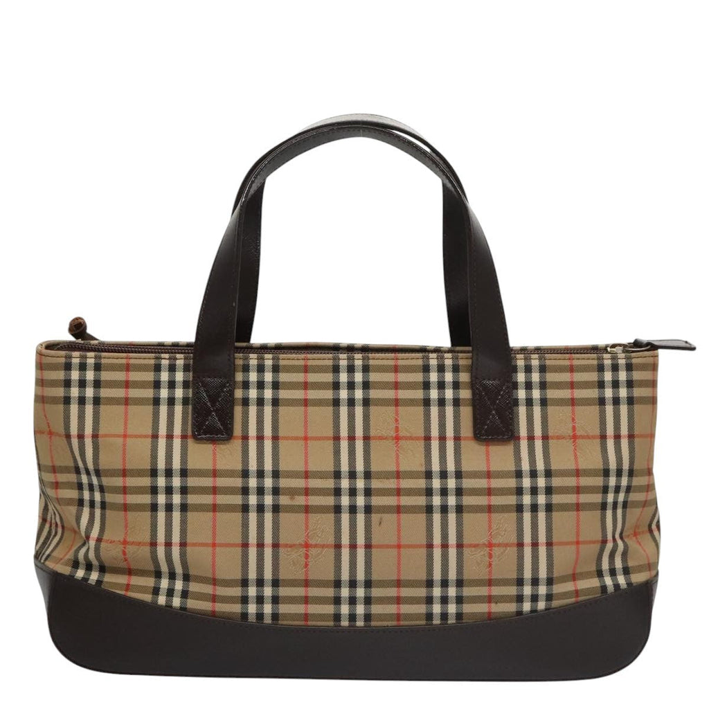 Burberry Nova Check Handbag Nova Check Canvas And Leather Beige Canvas Handbag (Authentic Pre-Loved)