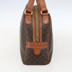 Celine Vintage Macadam Handbag Canvas And Leather Brown Canvas Handbag (Authentic Pre-Loved)