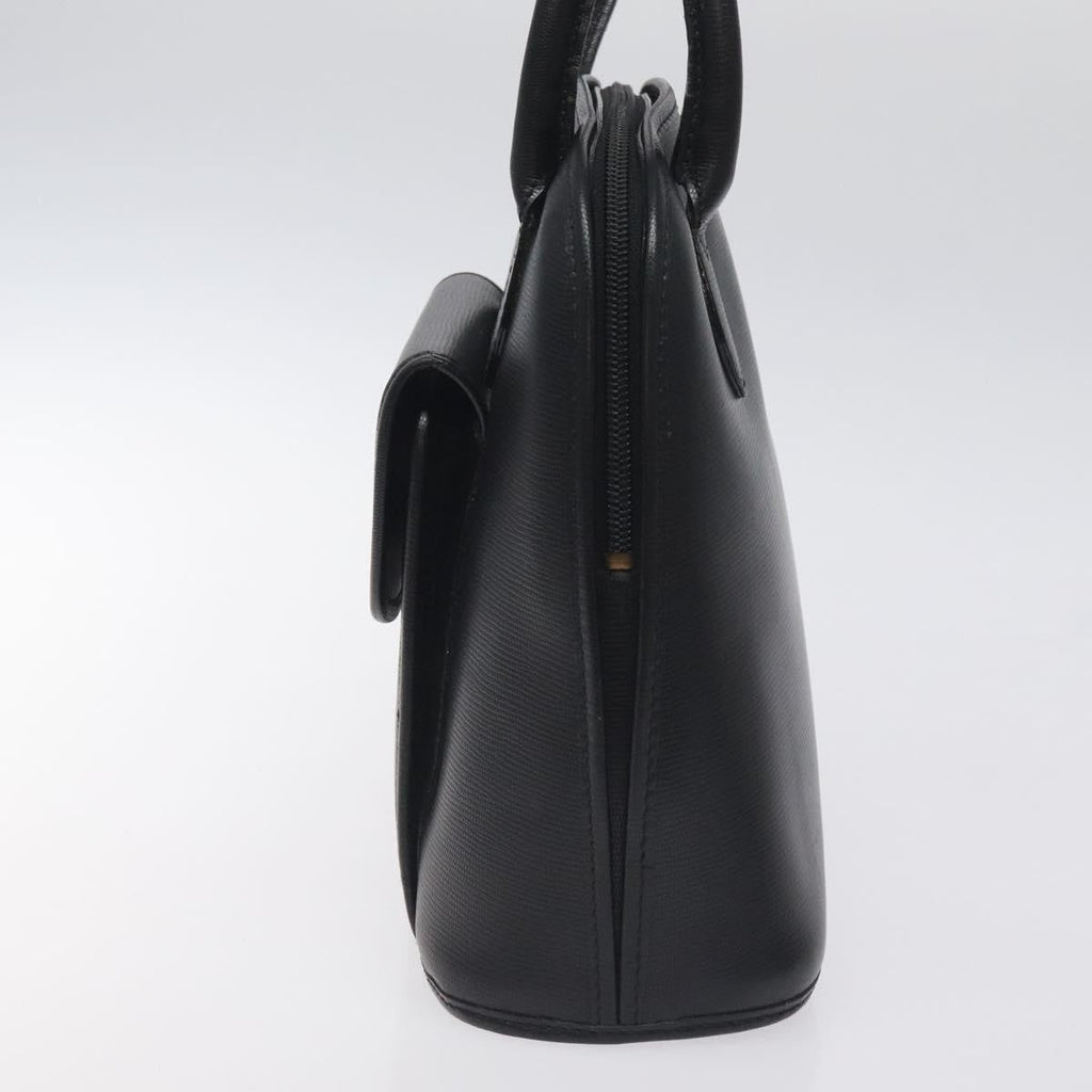 Celine Circle Logo Handbag Leather Black Leather Bag (Authentic Pre-Loved)