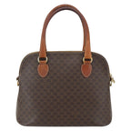 Celine Vintage Macadam Handbag Canvas And Leather Brown Canvas Handbag (Authentic Pre-Loved)
