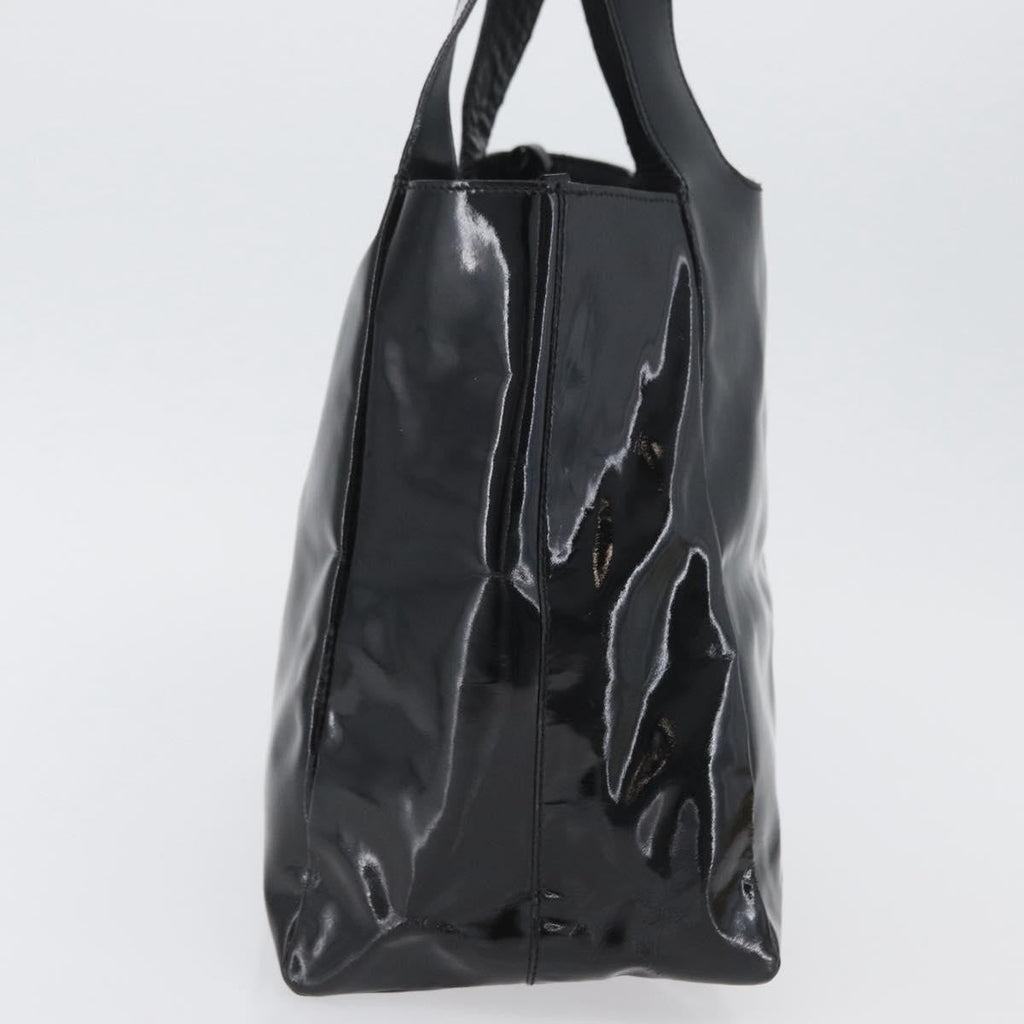 Prada Vintage Handbag Patent Leather Black Patent_Leather Handbag (Authentic Pre-Loved)