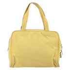 Prada Zip Around Tote Tessuto Yellow Nylon Handbag (Authentic Pre-Loved)