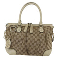 Gucci Sukey Top Handle Satchel Gg Coated Canvas Beige Canvas Handbag (Authentic Pre-Loved)
