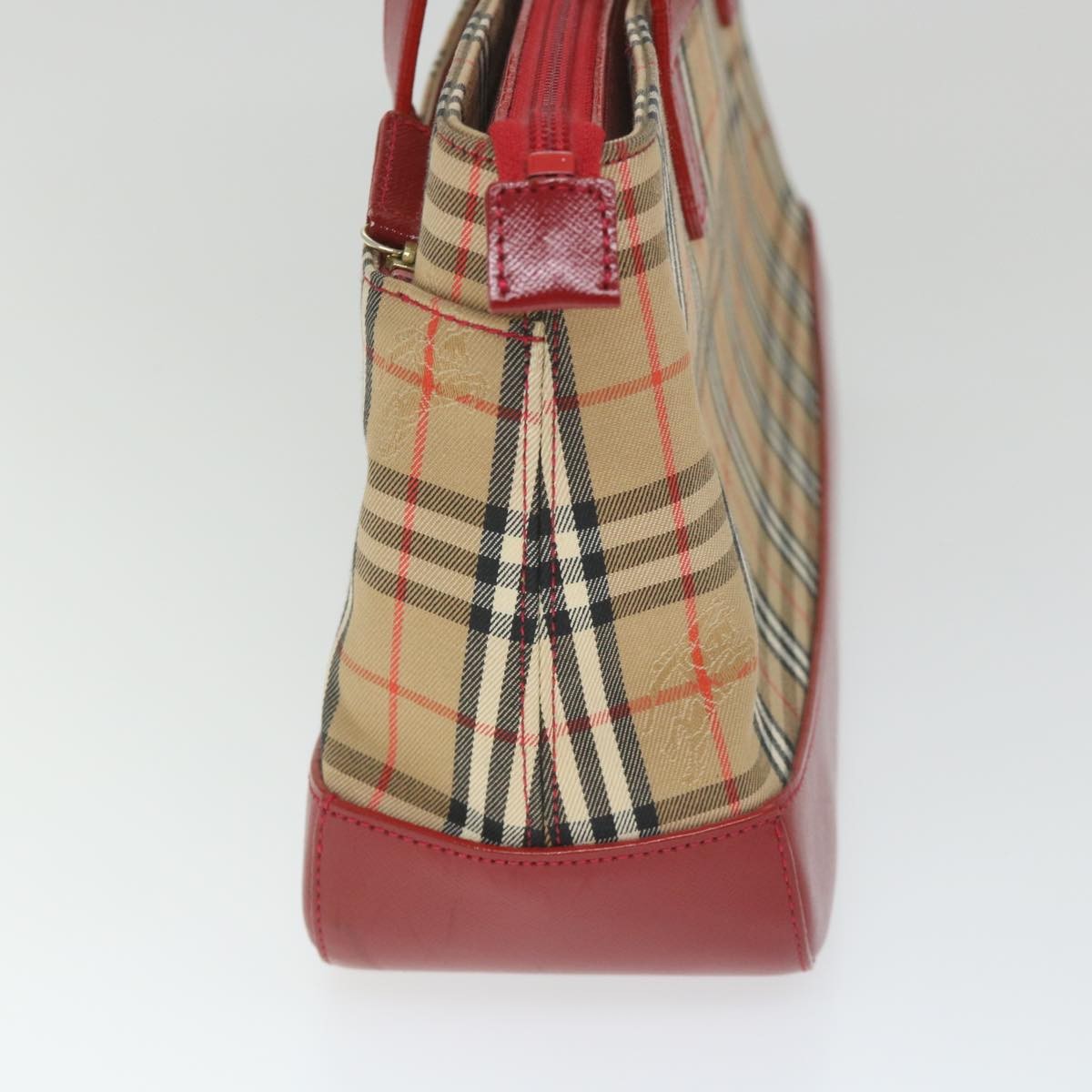 Burberry Nova Check Handbag Leather And Nylon Beige Nylon Handbag (Authentic Pre-Loved)