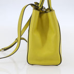 Fendi 2Jours Bag Leather Yellow Leather Handbag (Authentic Pre-Loved)