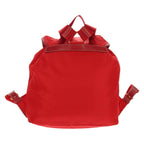 Prada Vela Double Front Pocket Backpack Tessuto With Saffiano Leather Red Nylon Backpack Bag (Authentic Pre-Loved)