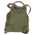 Gucci Gucci Bamboo Backpack Daim Khaki Leather Backpack Bag (Authentic Pre-Loved)