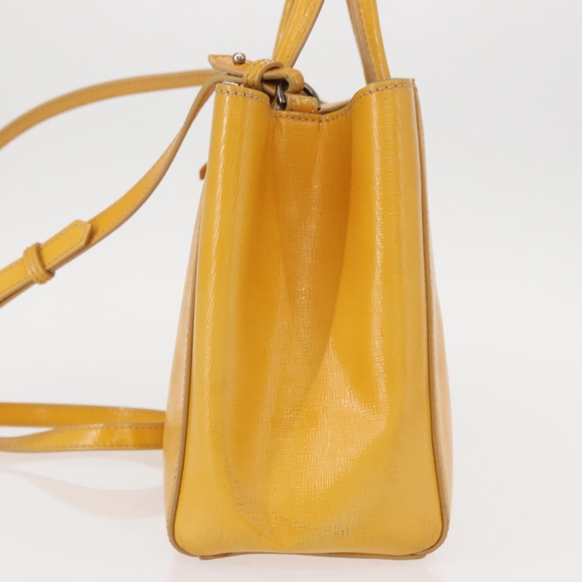 Fendi 2Jours Bag Leather Yellow Leather Handbag (Authentic Pre-Loved)