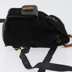Gucci Gucci Bamboo Backpack Daim Black Suede Backpack Bag (Authentic Pre-Loved)