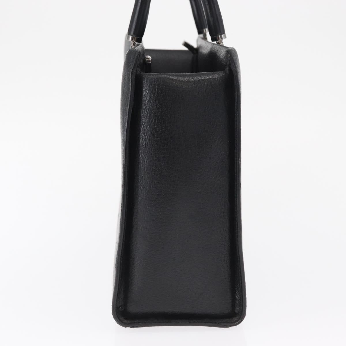 Gucci Vintage Bamboo Handle Bag Leather Black Leather Handbag (Authentic Pre-Loved)