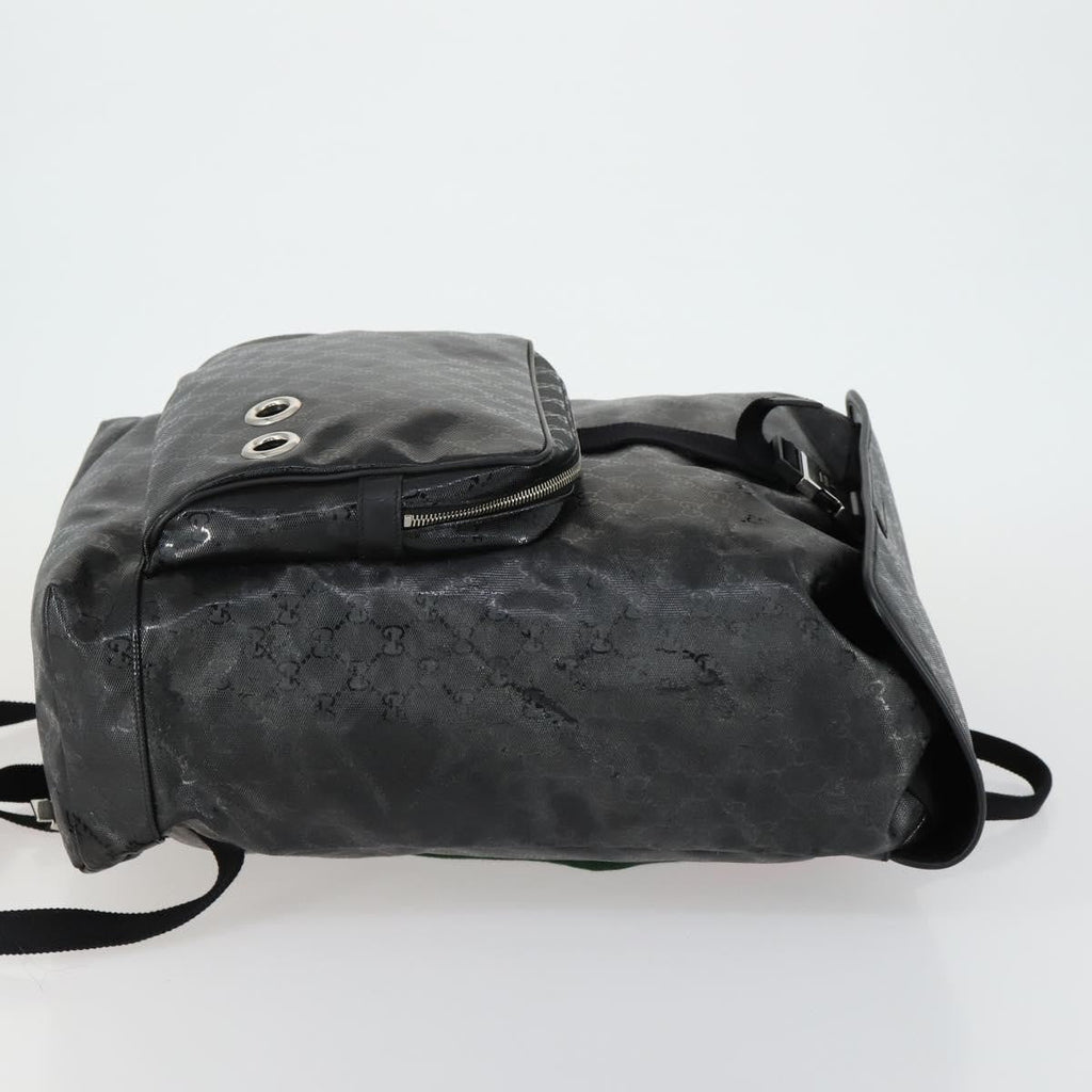 Gucci Buckle Backpack Gg Imprime Black Canvas Backpack Bag (Authentic Pre-Loved)