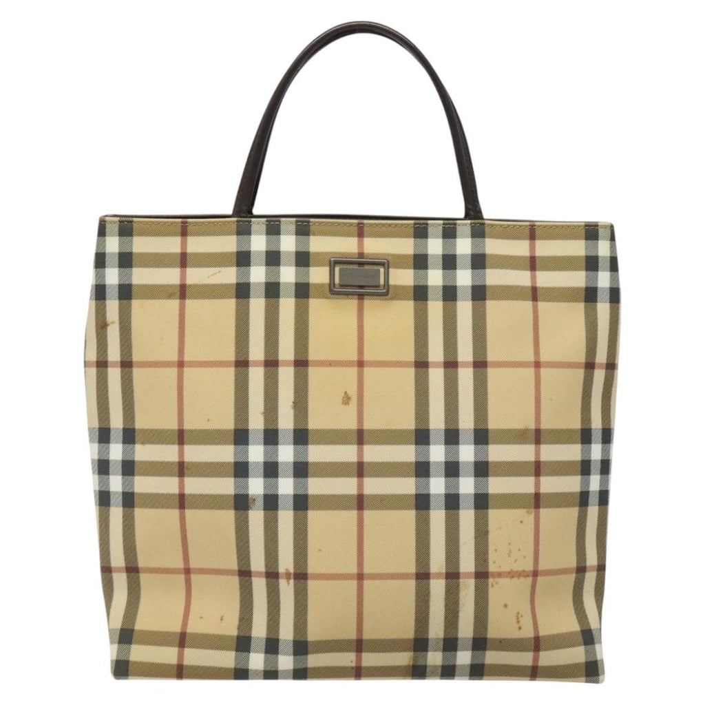 Burberry Nova Check Handbag Nova Check Canvas Beige Canvas Handbag (Authentic Pre-Loved)