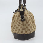 Gucci Sukey Top Handle Satchel Gg Canvas With Leather Beige Canvas Handbag (Authentic Pre-Loved)
