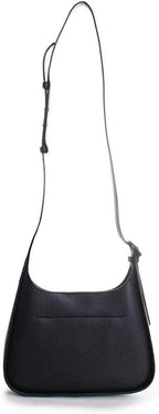Tory Burch Miller Small Hobo Bag Leather Black Gold Shoulder Handbag Purse NEW