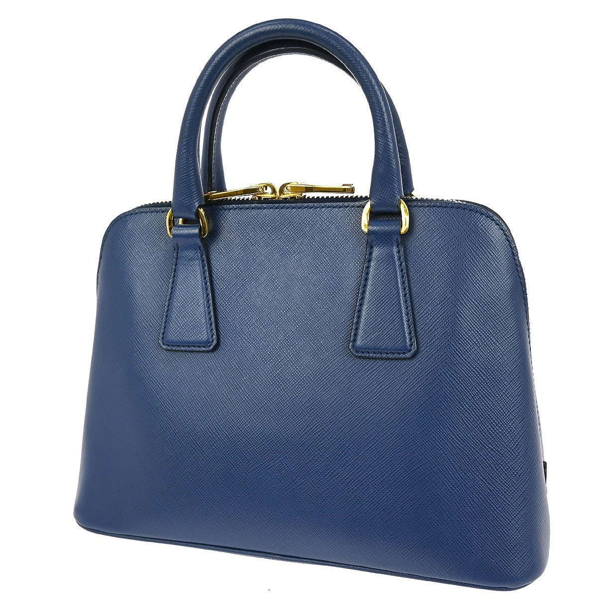 Prada Promenade Bag Saffiano Leather Blue Leather Handbag (Authentic Pre-Loved)