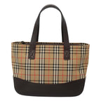 Burberry Nova Check Handbag Nova Check Canvas And Leather Beige Canvas Handbag (Authentic Pre-Loved)