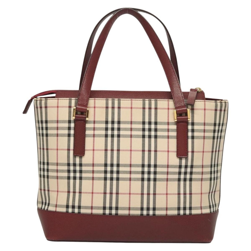 Burberry Nova Check Handbag Nova Check Canvas And Leather Beige Canvas Handbag (Authentic Pre-Loved)