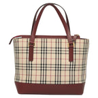 Burberry Nova Check Handbag Nova Check Canvas And Leather Beige Canvas Handbag (Authentic Pre-Loved)