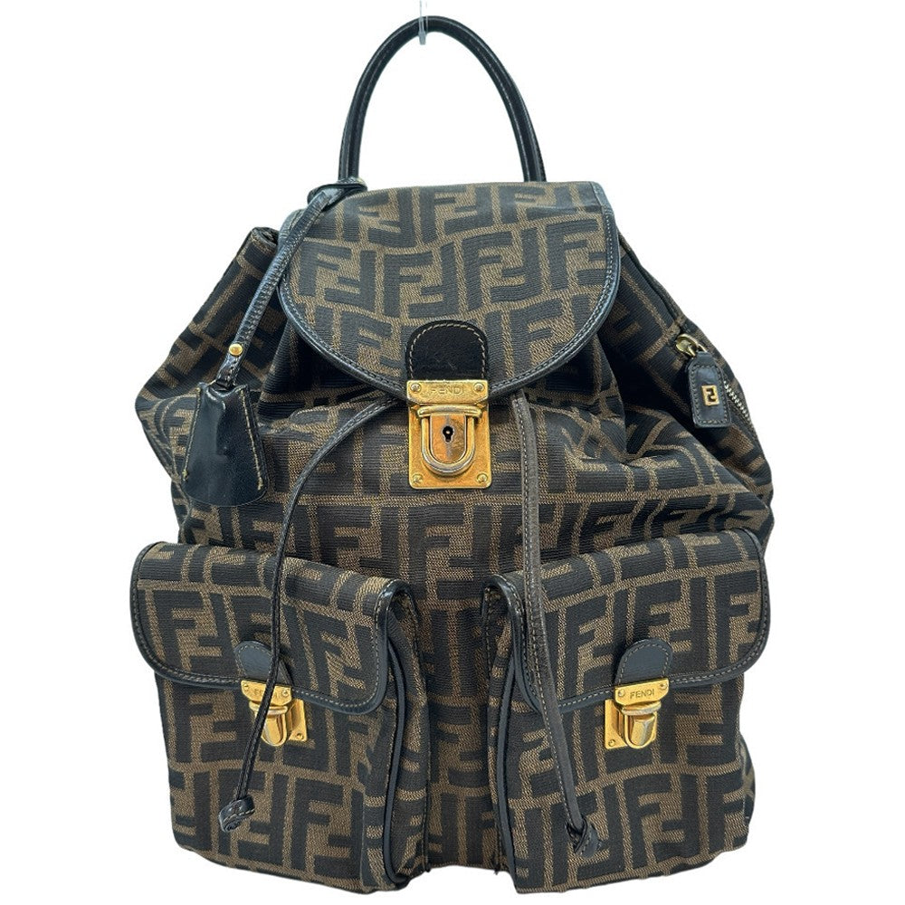 Fendi Fendi Backpack Daypack Zucca Canvas Brown Canvas Backpack Bag (Authentic Pre-Loved)