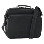 Prada Convertible Front Pocket Briefcase Tessuto With Saffiano Leather Black Nylon Briefcase Bag (Authentic Pre-Loved)