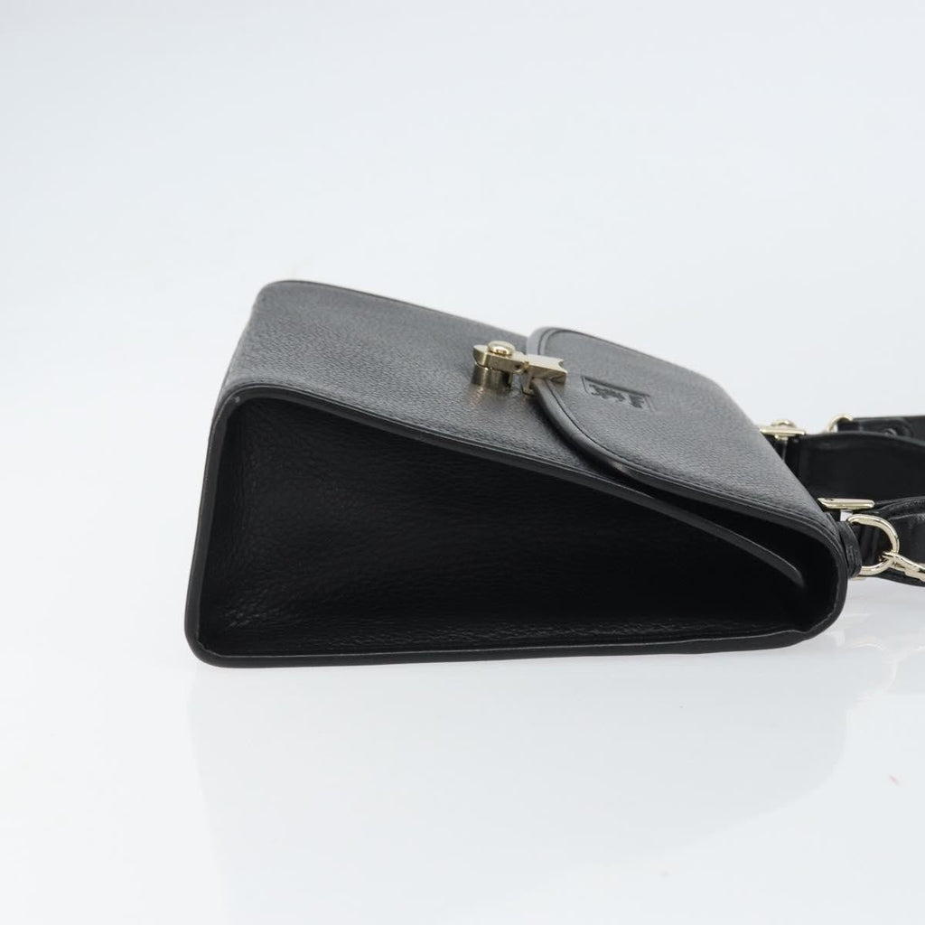 Burberry Vintage Handbag Leather Black Leather Handbag (Authentic Pre-Loved)