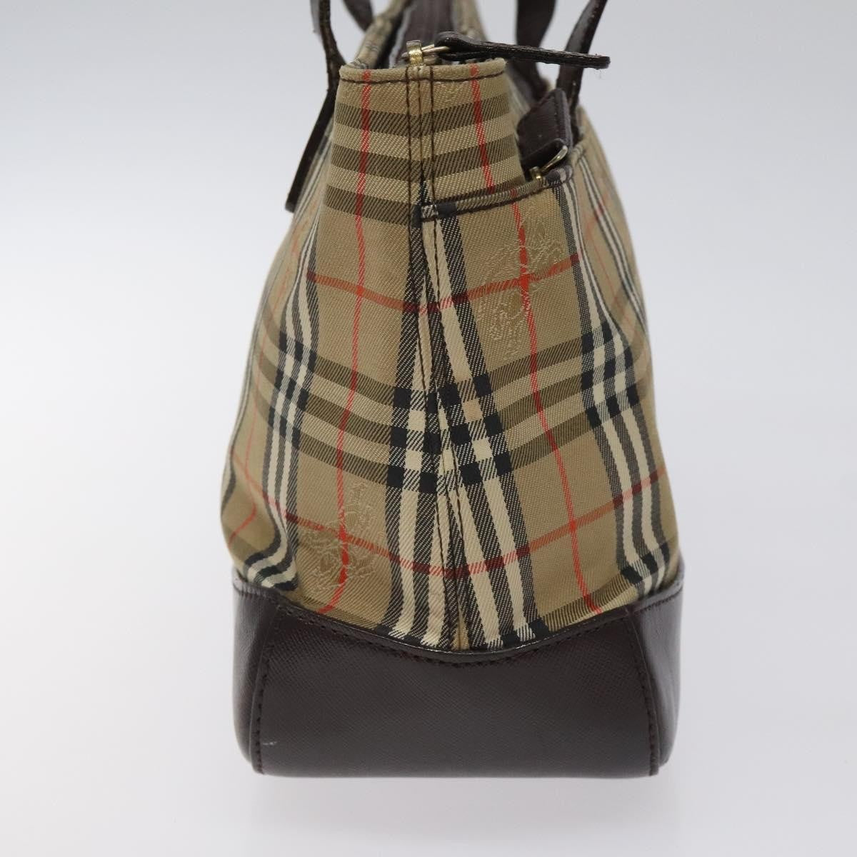 Burberry Nova Check Handbag Nova Check Canvas And Leather Beige Canvas Handbag (Authentic Pre-Loved)