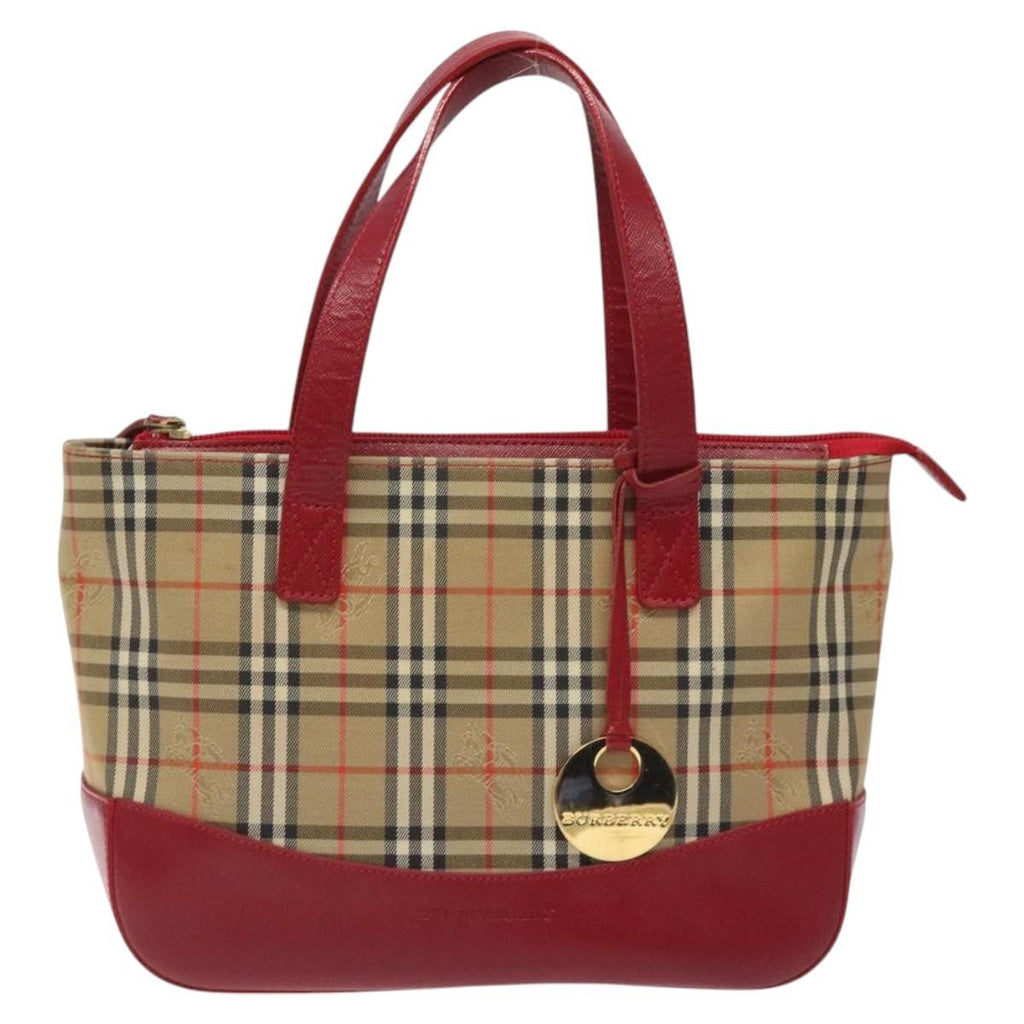 Burberry Nova Check Handbag Nova Check Canvas And Leather Beige Canvas Handbag (Authentic Pre-Loved)