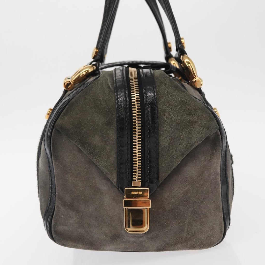 Gucci Aviatrix Satchel Suede Black Suede Handbag (Authentic Pre-Loved)
