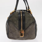 Gucci Aviatrix Satchel Suede Black Suede Handbag (Authentic Pre-Loved)