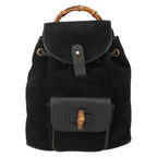 Gucci Gucci Bamboo Backpack Daim Black Denim_Jeans Backpack Bag (Authentic Pre-Loved)