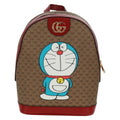 Gucci Doraemon Zip Backpack Printed Mini Gg Coated Canvas Beige Canvas Backpack Bag (Authentic Pre-Loved)