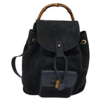Gucci Gucci Bamboo Backpack Daim Navy Suede Backpack Bag (Authentic Pre-Loved)