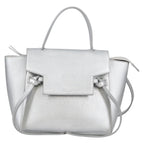 Celine Belt Bag Textured Leather Silver Leather Handbag (Authentic Pre-Loved)