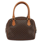 Celine Macadam Handbag Macadam With Leather Brown Canvas Handbag (Authentic Pre-Loved)