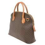 Celine Vintage Macadam Handbag Canvas And Leather Brown Canvas Handbag (Authentic Pre-Loved)