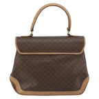 Celine Vintage Macadam Handbag Canvas Brown Pvc Handbag (Authentic Pre-Loved)