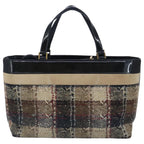 Burberry Nova Check Handbag Wool Beige Wool Handbag (Authentic Pre-Loved)