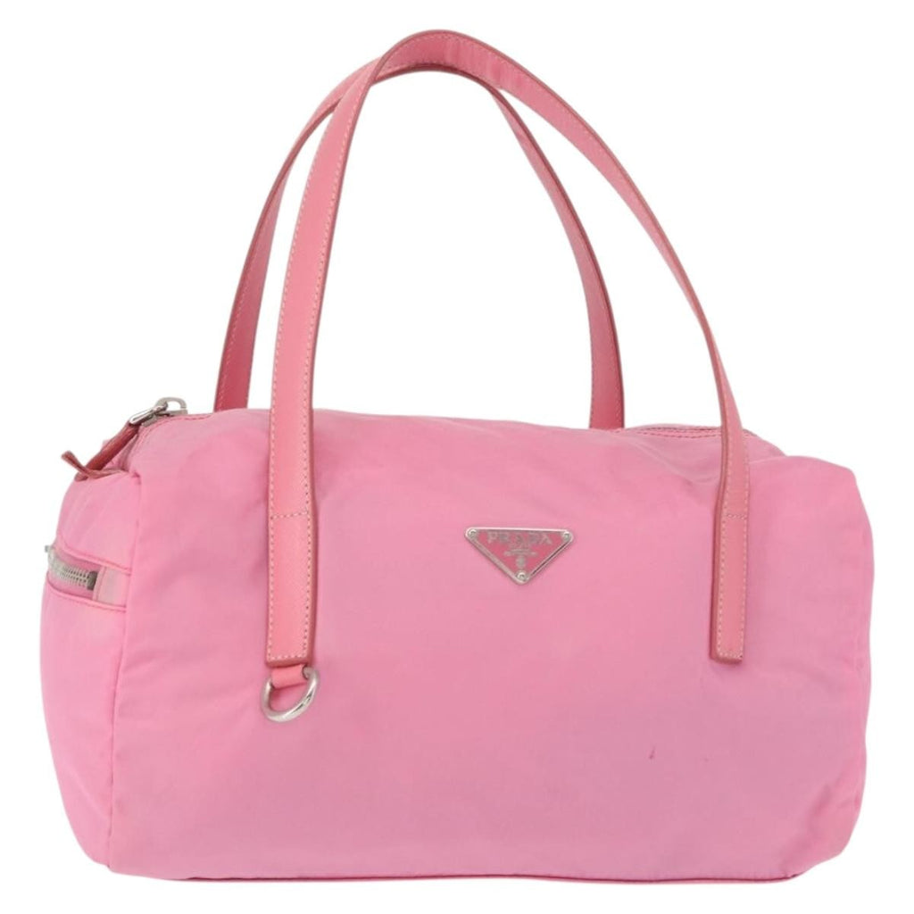 Prada Side Pocket Convertible Duffle Bag Tessuto Pink Nylon Handbag (Authentic Pre-Loved)