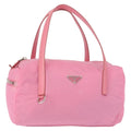 Prada Side Pocket Convertible Duffle Bag Tessuto Pink Nylon Handbag (Authentic Pre-Loved)