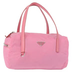 Prada Side Pocket Convertible Duffle Bag Tessuto Pink Nylon Handbag (Authentic Pre-Loved)