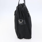 Prada Convertible Front Zip Briefcase Tessuto With Saffiano Leather Black Nylon Briefcase Bag (Authentic Pre-Loved)