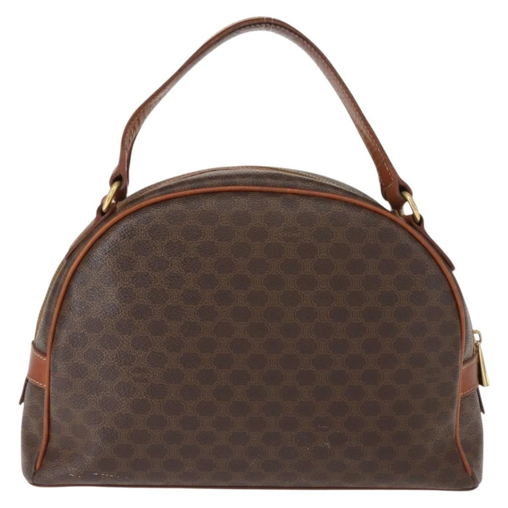 Celine Vintage Macadam Handbag Canvas And Leather Brown Canvas Handbag (Authentic Pre-Loved)