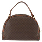 Celine Vintage Macadam Handbag Canvas And Leather Brown Canvas Handbag (Authentic Pre-Loved)